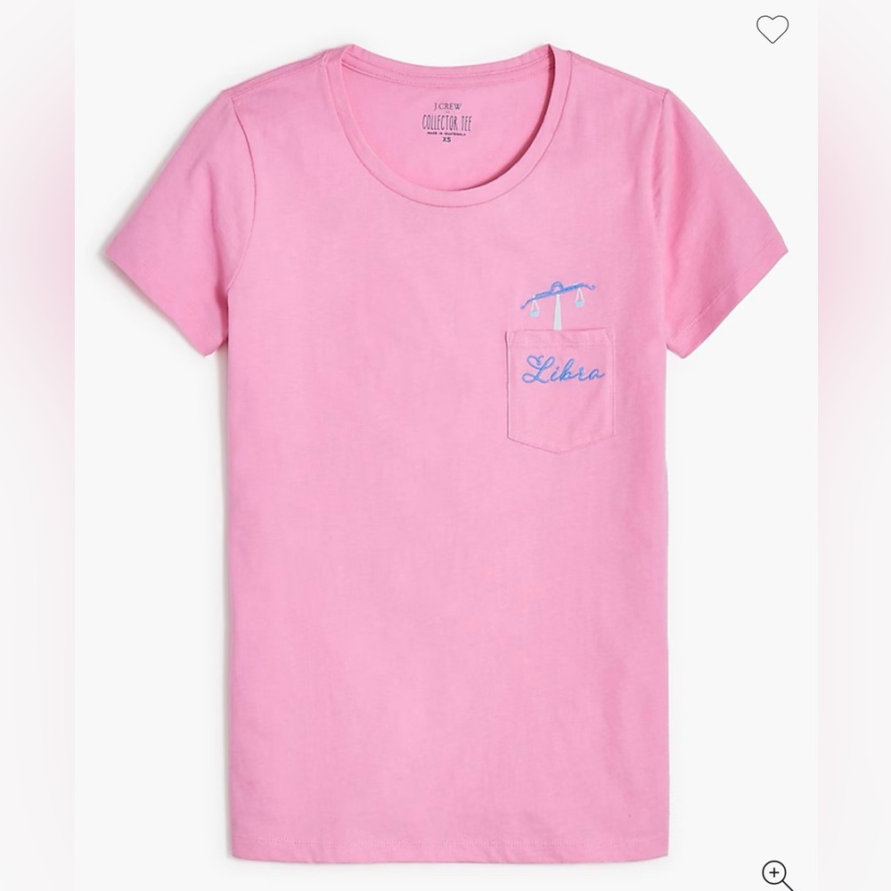 J. Crew Pink Libra Graphic Tee